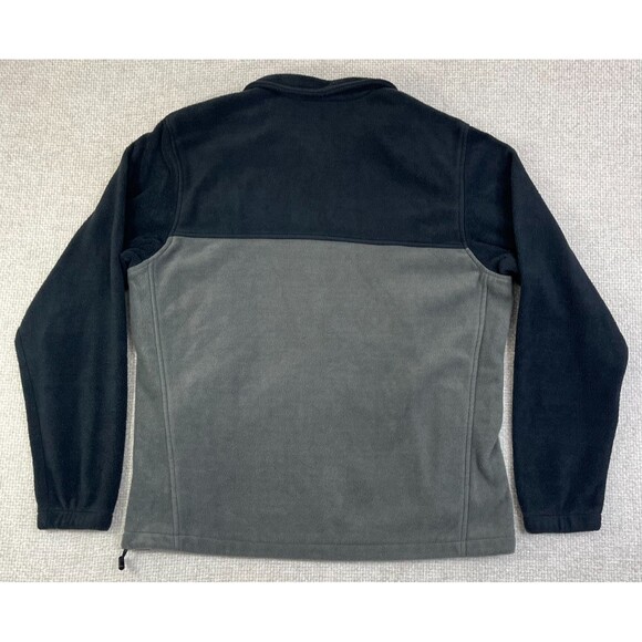 Columbia Fleece Jacket Full Zip Men's Large Tall Gray Black Pockets Long Sleeve - Picture 3 of 7